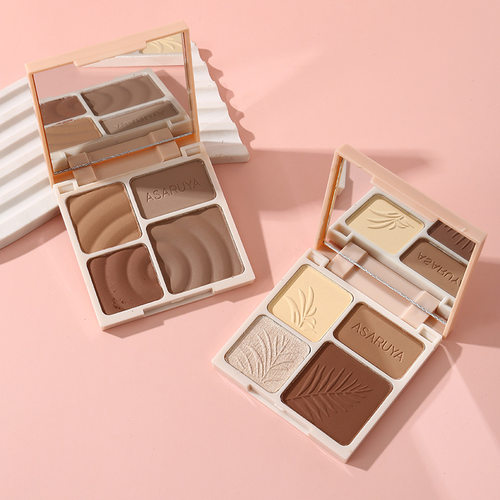 四色修容盘哑光高光阴影一体盘