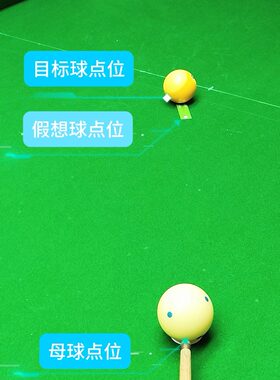 中式美式台球定位贴目标球假想球固定瞄准点位置