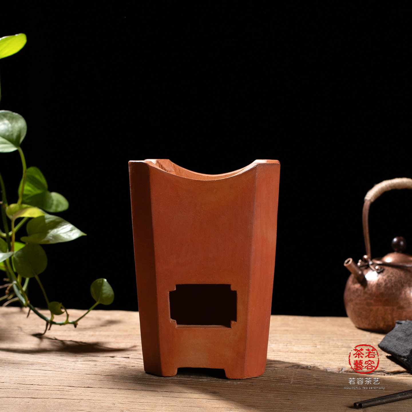 闽西副榜红泥炭炉手工茶炉潮汕功夫茶具煮碳火茶炉户外茶室炭火炉