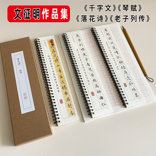 文征明琴赋千字文落花诗小楷毛笔书法临摹古帖练字卡近距离回米格