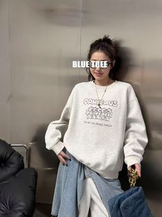 BLUETREE特价清仓不退不换冬新款韩版时尚百搭显瘦长袖女舒适卡通