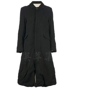 Paul Harnden handmade 经典古典暗黑羊毛斜纹暗门襟褶皱大衣外套