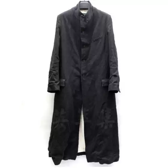 Paul Harnden Artisan Quality Classic Wool Twill Pleated Avant-Garde Dark Men's Coat Jacket