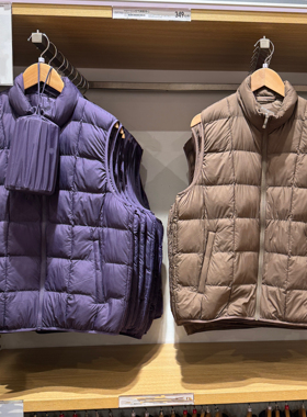 ^棵米0素家户外山系情侣款立领空气棉服背心保暖马甲外套483632