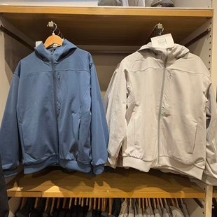 ^棵米0素家男女装防风摇粒绒连帽拉链开衫长袖外套上衣秋冬481182