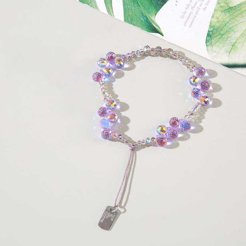 原创手机链水晶串珠钥匙扣高级感挂件链条腕带手链挂绳女高端精致