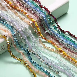 6mm三角菱形小珠水晶米珠粽子90颗DIY配件辅料春季 串手链服饰配件