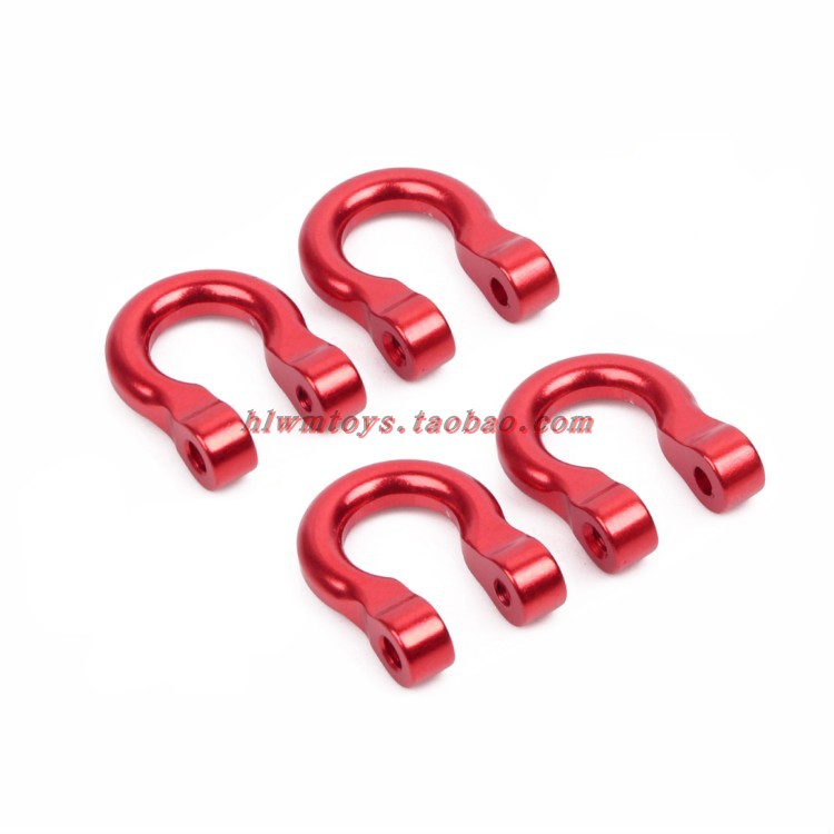 1/10仿真攀爬模型车TRX4前杠升级配件金属救援拖车钩心情装饰件