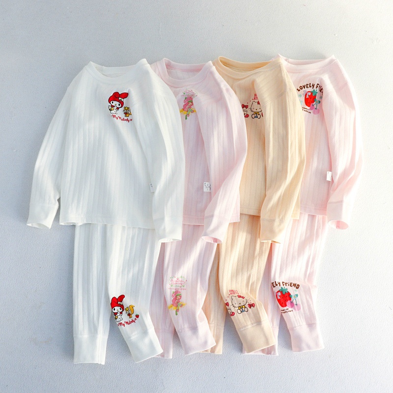 秋冬儿童内衣套装 男宝女宝100棉秋衣裤家居服无骨打底厂家