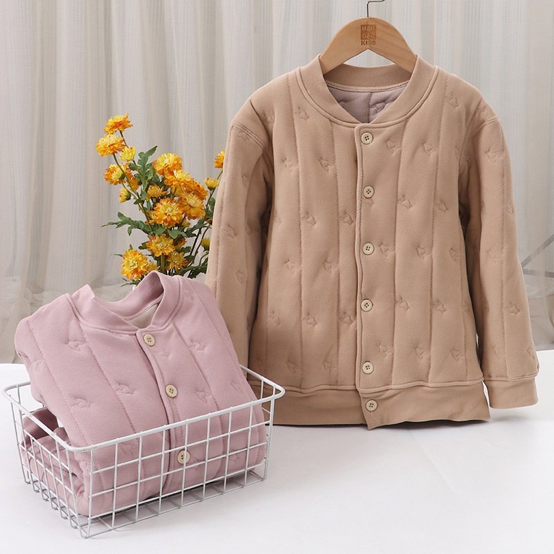 儿童校服小棉袄秋冬打底内穿棉衣宝宝保暖上衣亲子款妈妈棉服