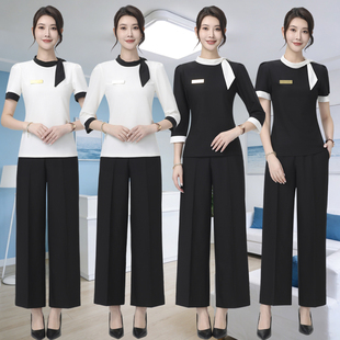 新美业美容院工作服女皮肤管理高端医美美容师气质套装足浴养生馆