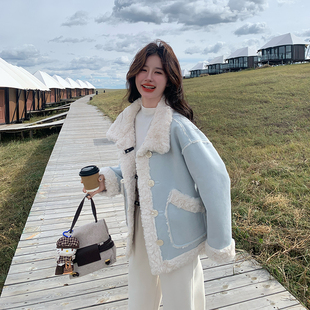 P205 新品 2612 设计感两面穿皮毛一体外套2C285 K308 首发