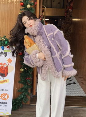 现货+买家秀    皮毛一体外套2C115-2168-P215-K308