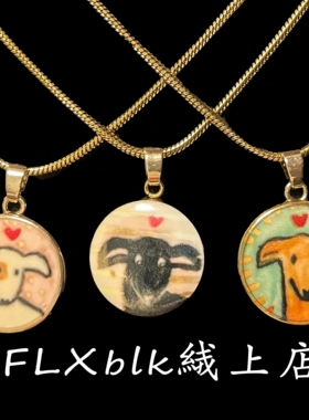 卡通动物图案项链小众项链