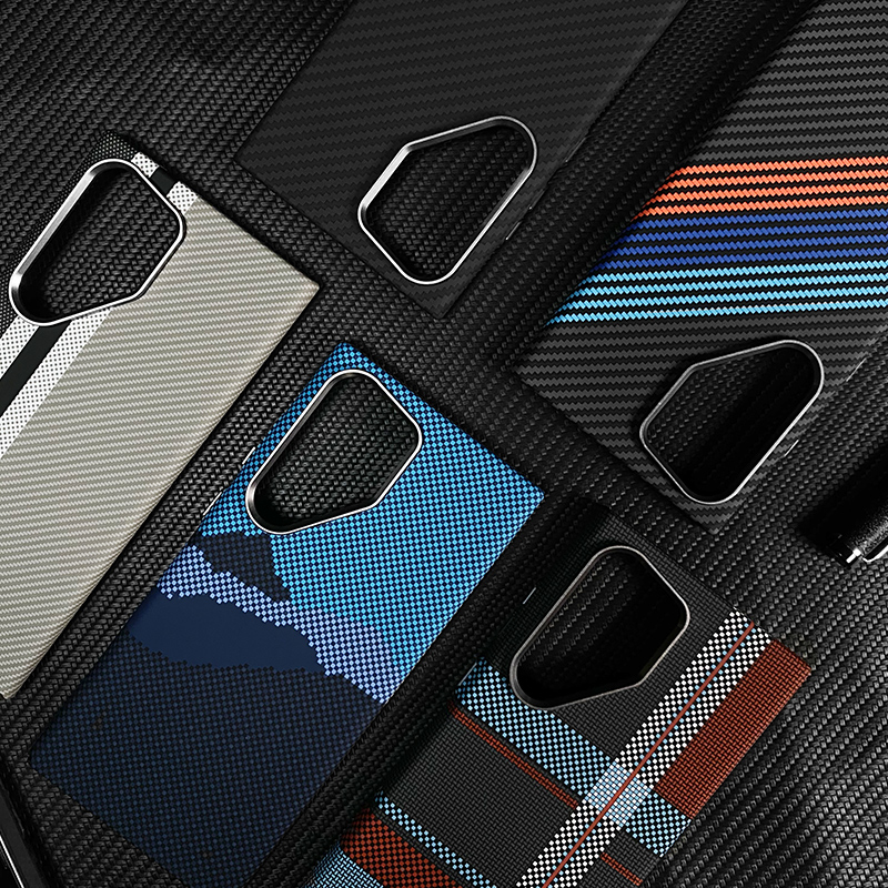 三星S24手机壳新款超薄凯夫拉600D磨砂S25Ultra碳纤维铝合金镜头框Glaxys23u商务高级感23内置磁吸保护套