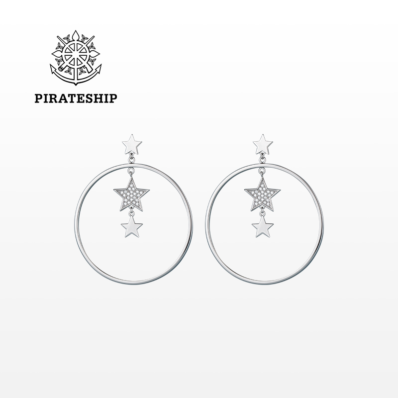 海盗船银饰耳环女气质时尚高级感