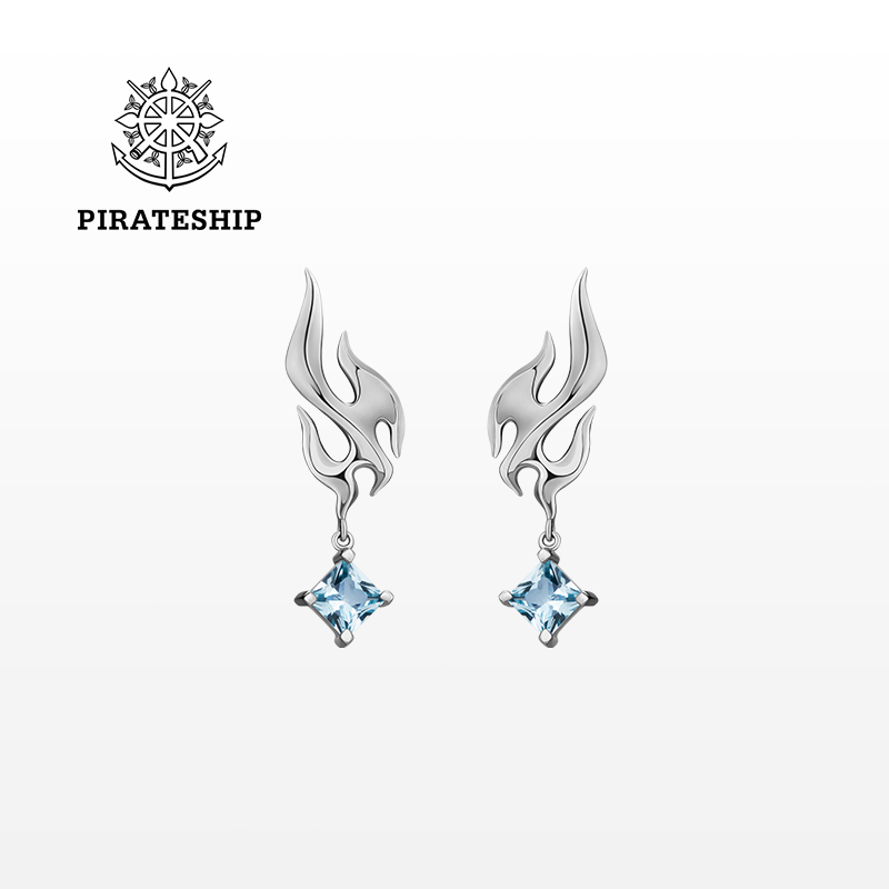 海盗船银饰火焰耳坠轻奢时尚饰品