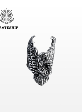 PIRATESHIP/海盗船银饰戒指 个性潮酷戒指 海盗船老鹰戒指