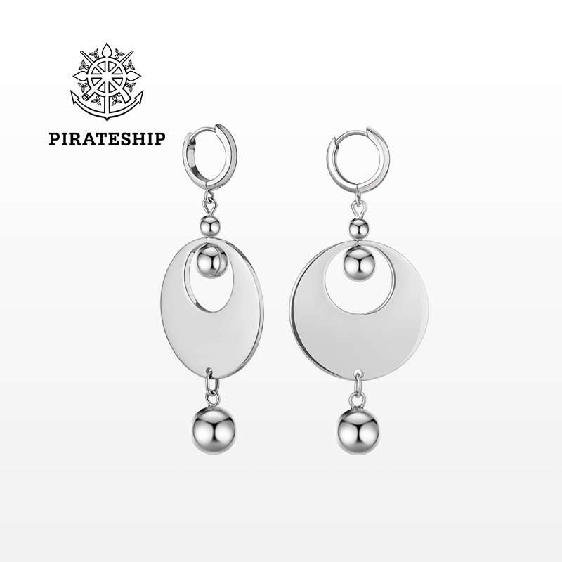 海盗船银饰耳坠女个性设计百搭款