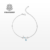 性感网红脚链潮 气质银脚链简约女款 海盗船银饰脚链女韩版 个性