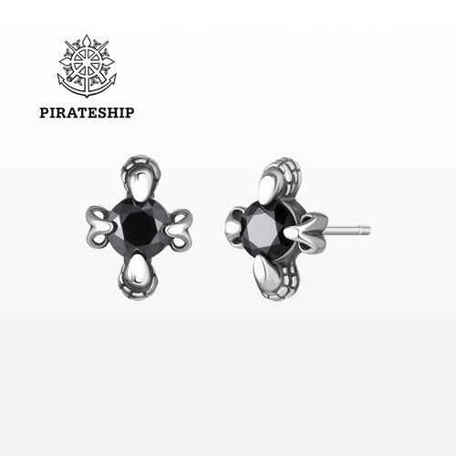 海盗船银饰生肖龙轻奢精致耳钉