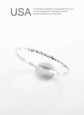 925纯银闪亮超细小指尾戒 女闺蜜姐妹关节戒指单身 简约欧美原创