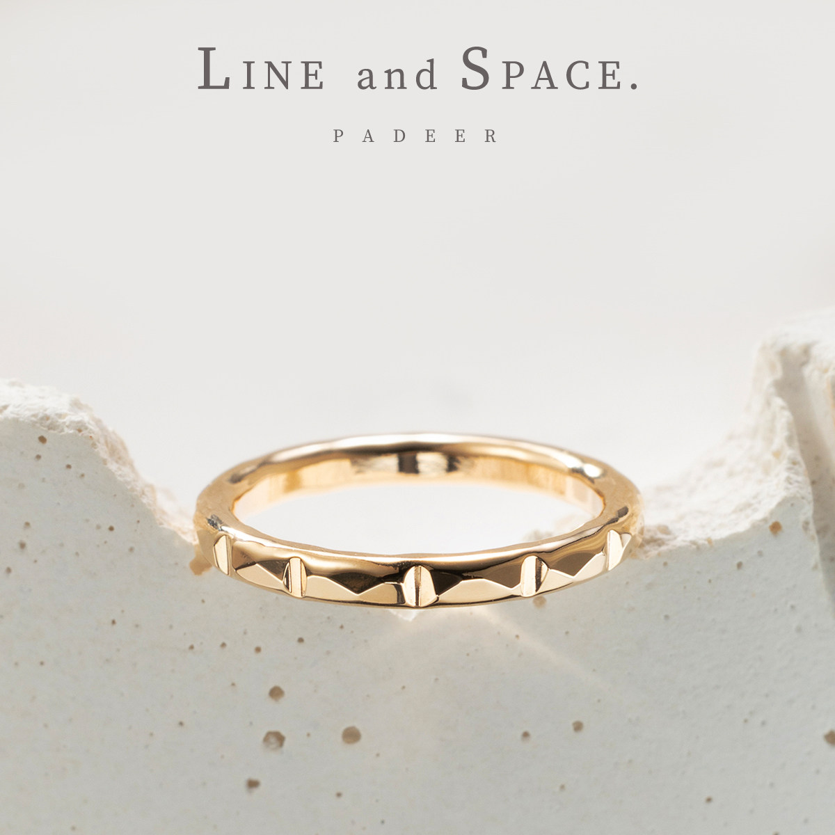 新工艺！14K包金闪亮立体长方切面戒指女 欧美风小众设计感素圈