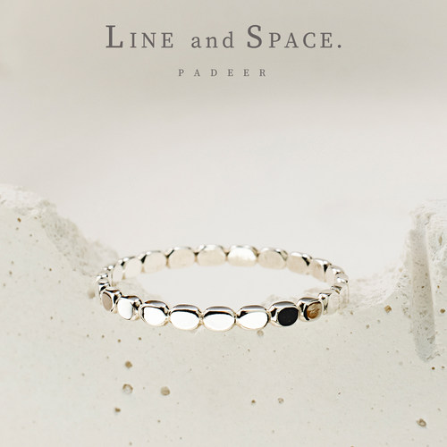 S925纯银简约方块钱袋戒指女