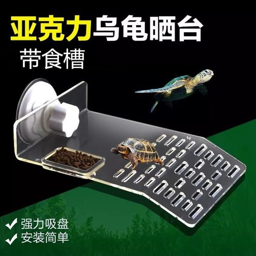 新款亚克力喂食乌龟晒台爬坡