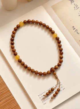 天然库克36颗手持佛珠手串男女文玩菩提圆珠手链高油密念珠项链