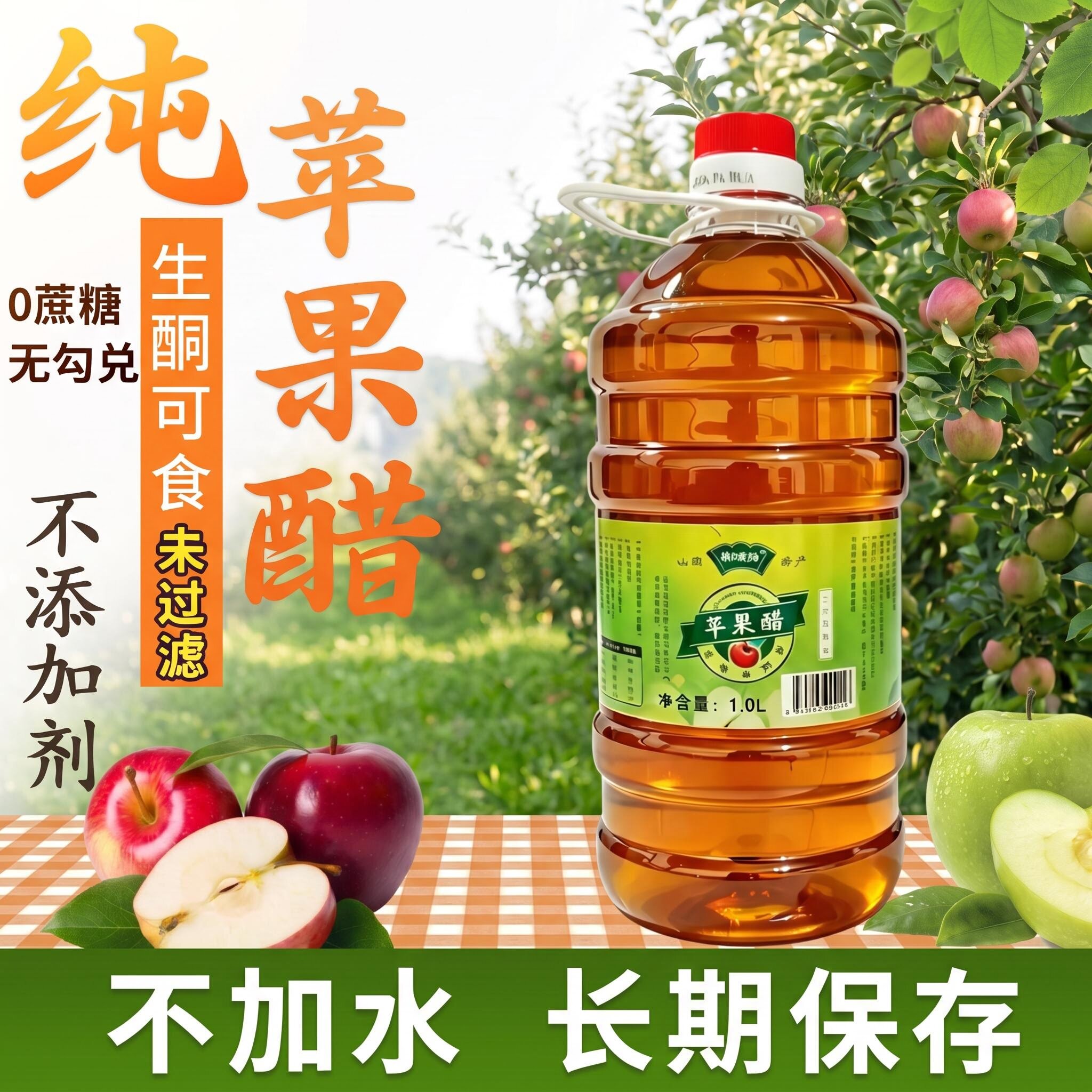 苹果醋无糖型纯苹果醋原浆浓缩商用批发调料山西苹果醋原浆
