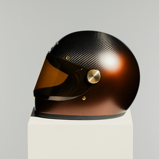 HEDON黑豆3.0 埃姆斯碳纤维摩托车头盔凯旋哈雷印第安全盔男女