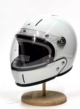 冰川兰VELDT摩托车复古风头盔三c认证机车男女骑行电动安全盔通用