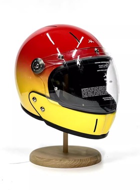 黄昏渐变veldt摩托车复古风头盔男女骑行电动安全盔3c认证机车冬