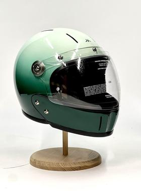 森林渐变VELDT男女骑行电动3c安全盔摩托车复古风头盔3c认证机车