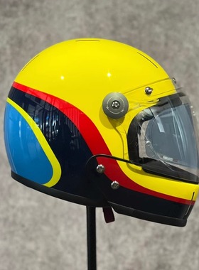 环法拉力黄赛车头盔法国VELDT摩托车头盔男女3c认证机车电车半盔