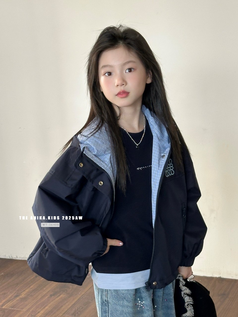 阿尼卡ANIKA2025秋季新款女童洋气时尚外套儿童棒球服外套冲锋衣