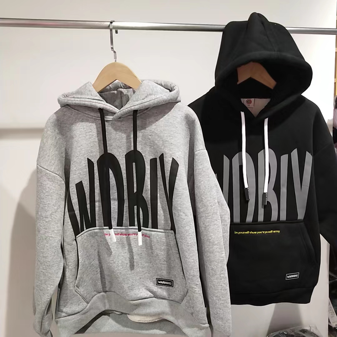 百仕博冬季新款童装中大童少年休闲男童带帽时尚加厚加绒卫衣