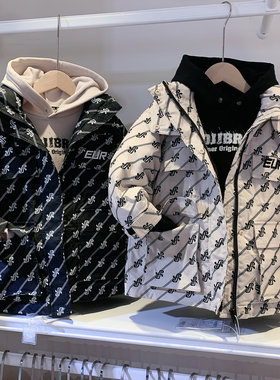 欧恰恰冬季新款男女童时尚洋气加厚保暖连帽羽绒服外套时尚羽绒服