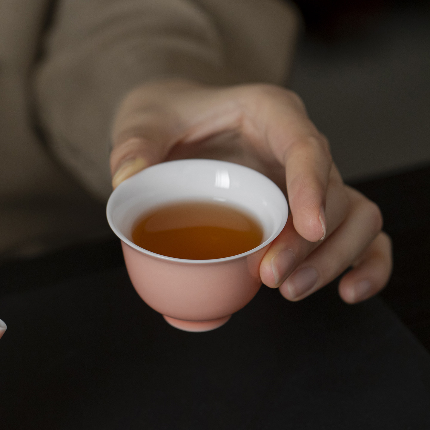 粉色陶瓷品茗杯功夫茶具家用单杯主人杯小号岩小茶杯茶盏闻香杯子,餐饮具,茶杯,淘宝优惠券,粉丝福利购,淘宝优惠卷