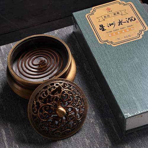 高档天然沉香檀香盘香家用除臭室内清新持久留香办公凝神香薰礼品