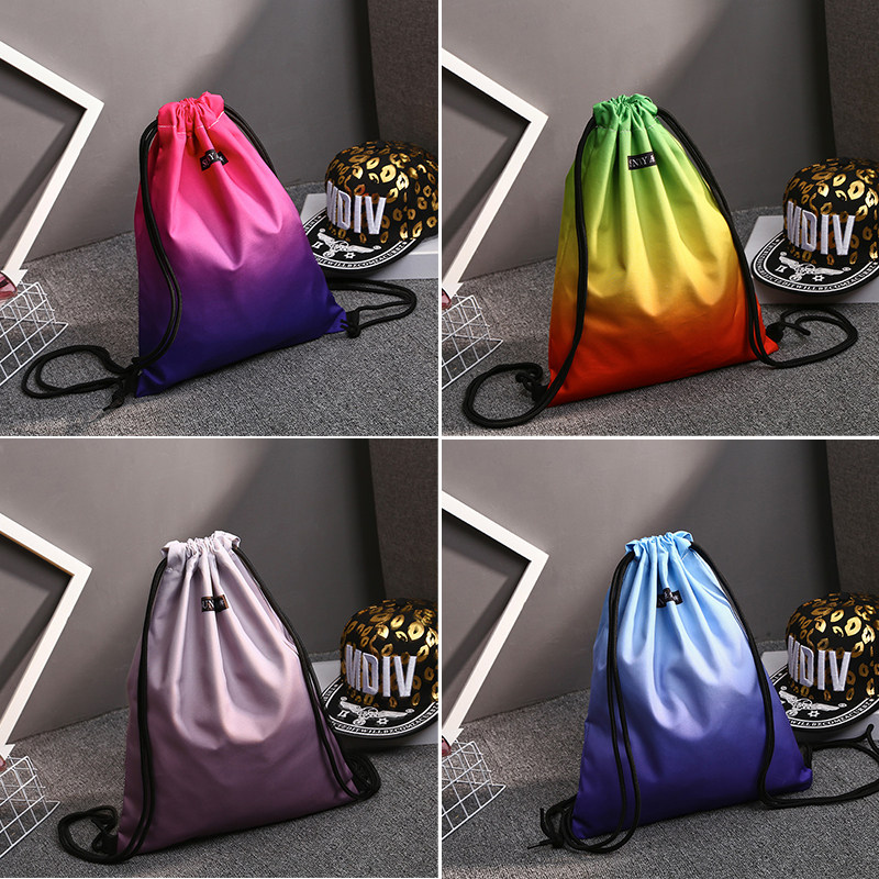 SUNRFING Chaopai Gradient waterproof Bundle pocket Drawstring bag Backpack men and women environmental protection knapsack Bodybuilding Storagein the Leather/Lady bags/Men's bag, Backpack  category - from Buy2taobao.com to provide professional Taobao agent buy service