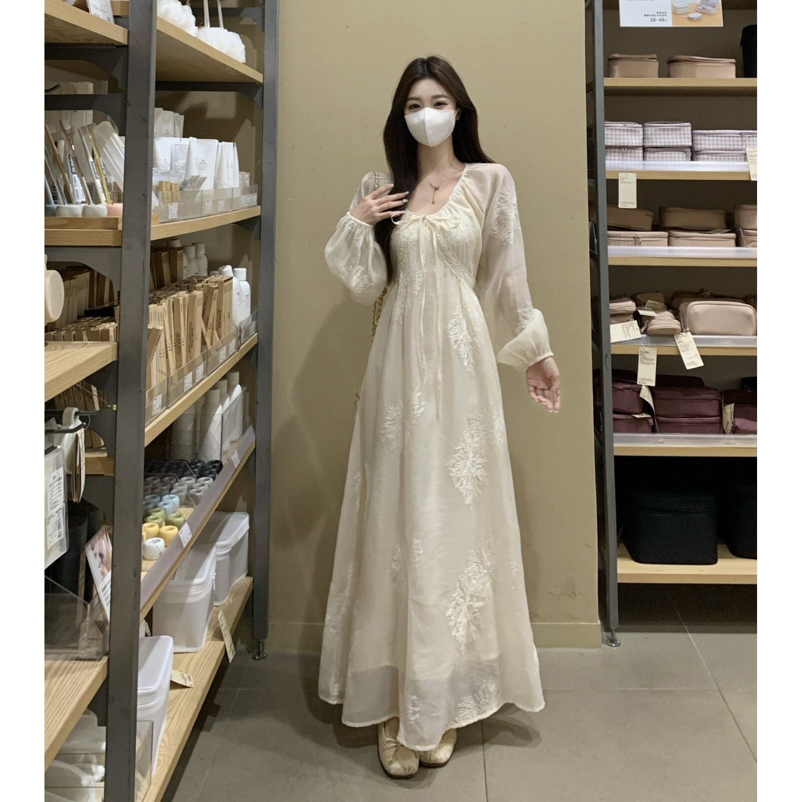 法式巨好看超仙长袖连衣裙女2025早秋大码胖mm显瘦减龄高级感裙子