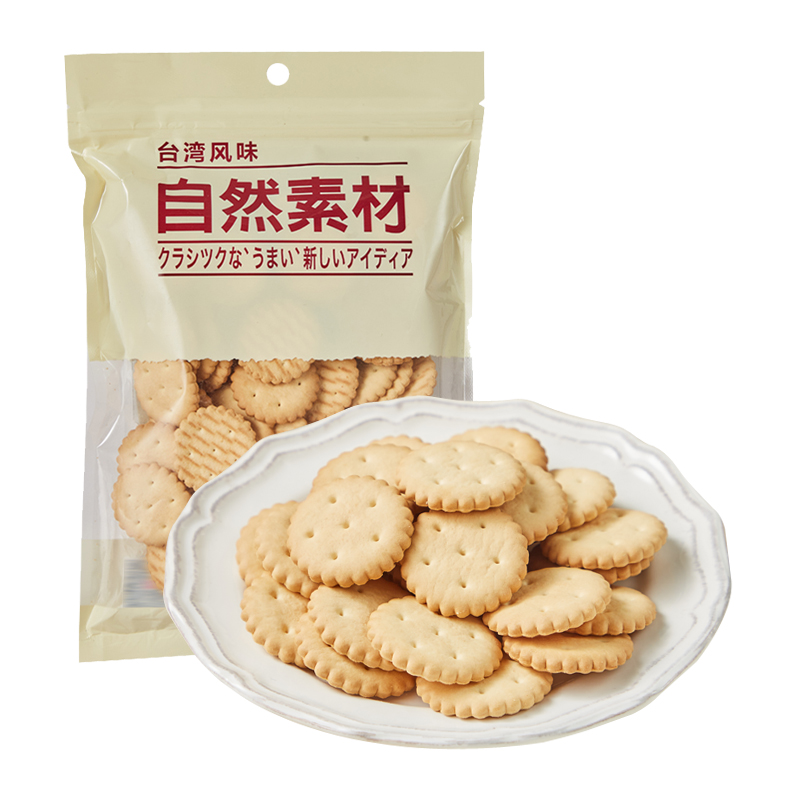 台湾风味自然素材特浓牛奶饼干105g营养美味解馋饱腹袋装即食零食