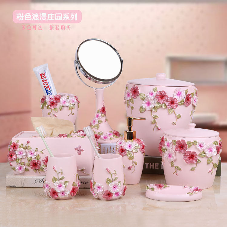 衛浴六件套環洗手間浴室用品洗漱套裝牙刷漱口杯套件歐式新婚禮品在類目 家庭/個人清潔工具, 衛浴用具/衛浴配件, 浴室用品套件中 - 來自Buy2taobao.com提供專業的淘寶代購服務