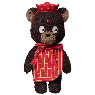 问童子 黑熊精小偶 毛绒玩具安抚陪伴睡觉抱小熊公仔娃娃送人礼物