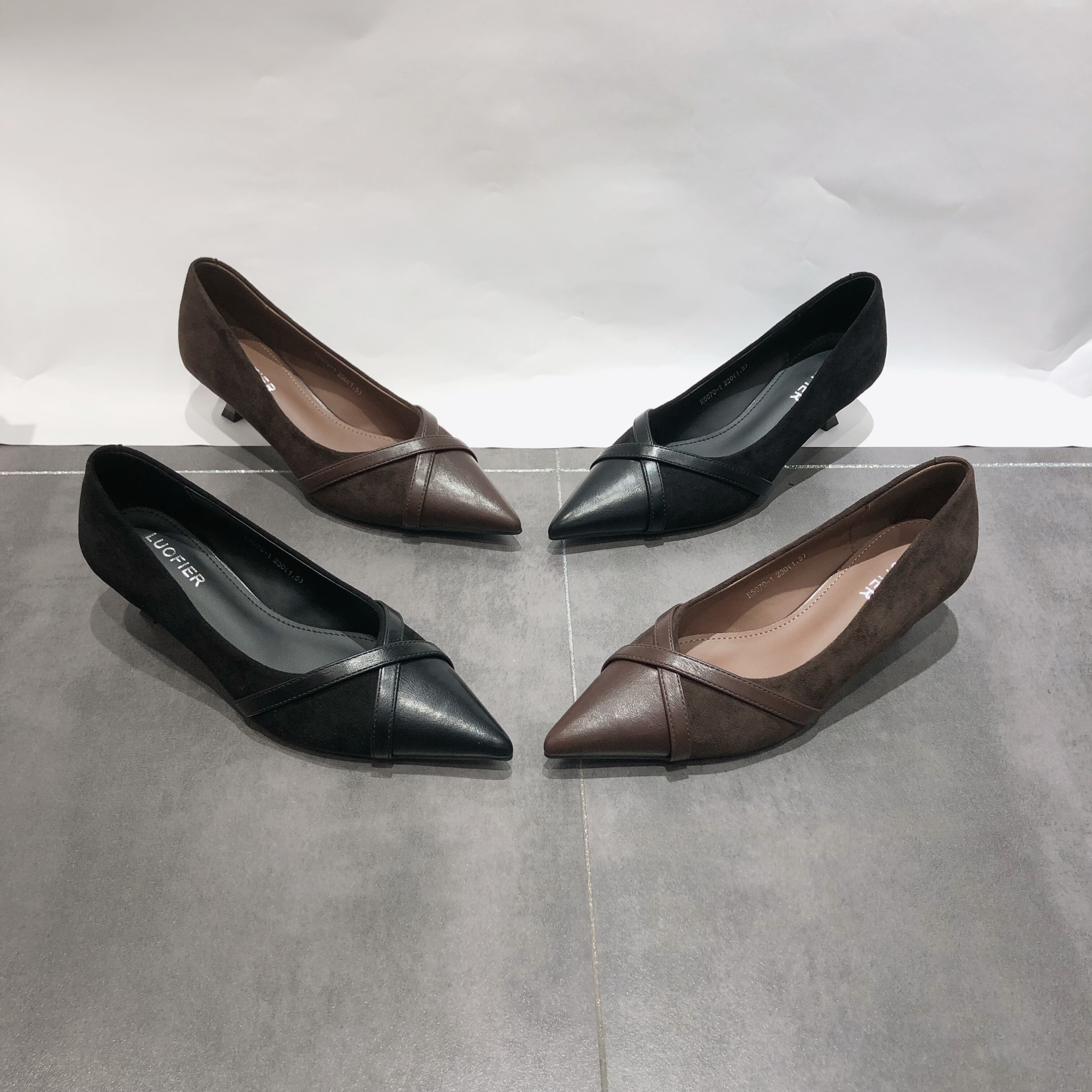 LFR法式气质交叉带中跟浅口单鞋女2026春季新款不累脚尖头细跟鞋,女鞋,乐福鞋（豆豆鞋）,淘宝优惠券,粉丝福利购,淘宝优惠卷