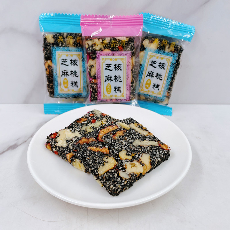 天府月芝麻核桃糕500g核桃仁枸杞红枣麦芽红糖黑芝麻营养孕妇零食