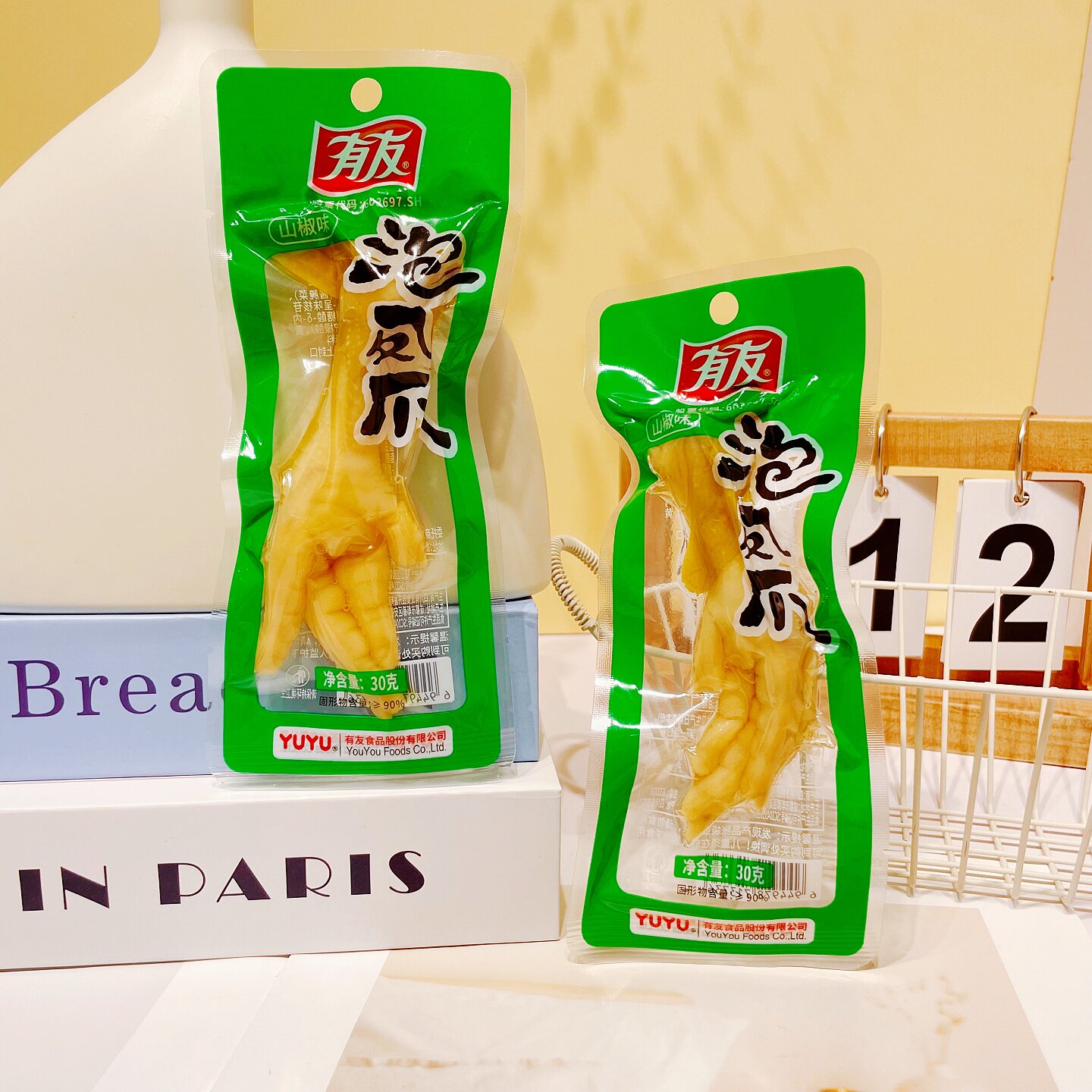 有友山椒味泡凤爪30g独立小包装泡椒鸡爪酸辣解馋追剧休闲小零食图片