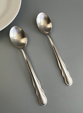 VE18-10不锈钢法式轻奢搅拌勺主餐勺吃饭勺子调羹儿童饭勺粥勺